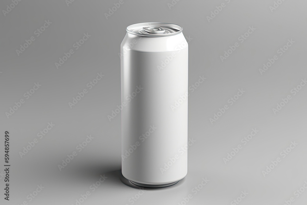 330ml Soda Can White Blank 3D Rendering Mockup 330ml Soda Can White Blank 3D Rendering Mockup