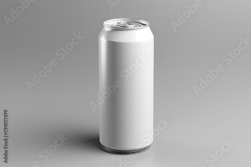 330ml Soda Can White Blank 3D Rendering Mockup