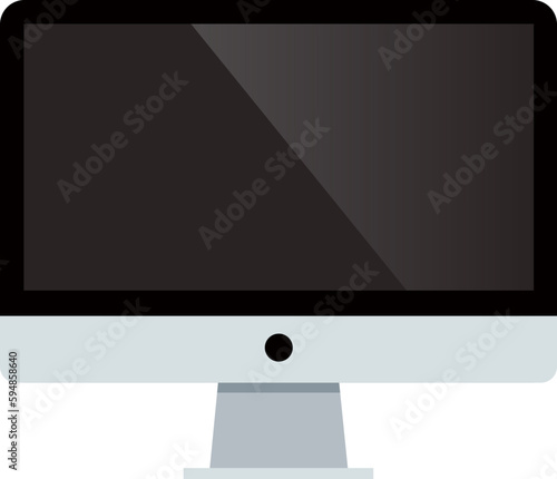 Computer monitor with blank screen for your design in three forms
