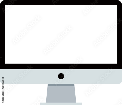 Computer monitor with blank screen for your design in three forms