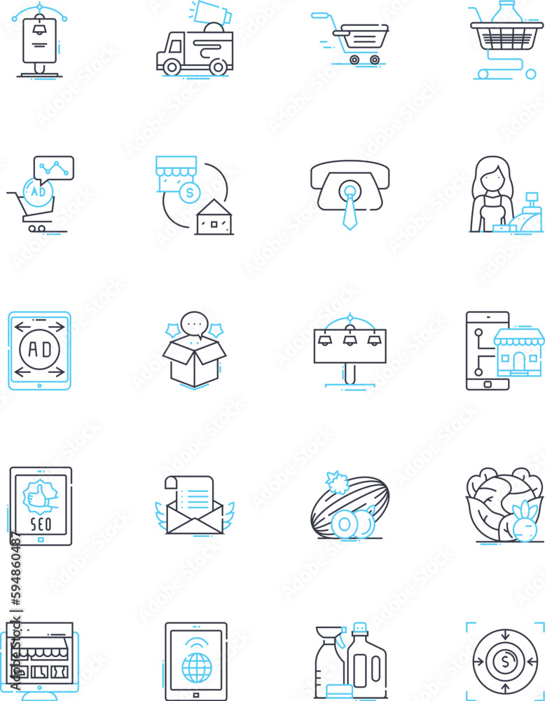 Team leadership linear icons set. Collaboration, Motivation, Communication, Vision, Accountability, Empowerment, Trust line vector and concept signs. Coaching,Influence,Decision-making Generative AI Team leadership linear icons set. Collaboration, Motivation, Communication, Vision, Accountability, Empowerment, Trust line vector and concept signs. Coaching,Influence,Decision-making Generative AI