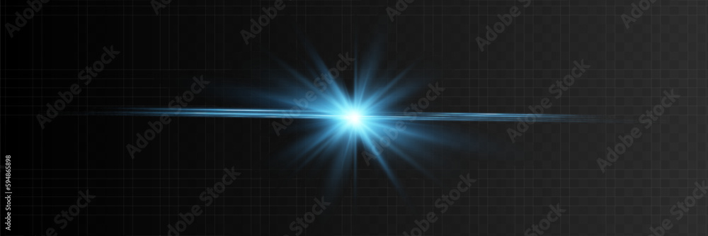 Lens flare vector illustration. Glowing spark light effect isolated