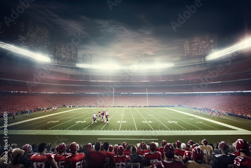 American Football, Superbowl Match in Large Stadium © surassawadee