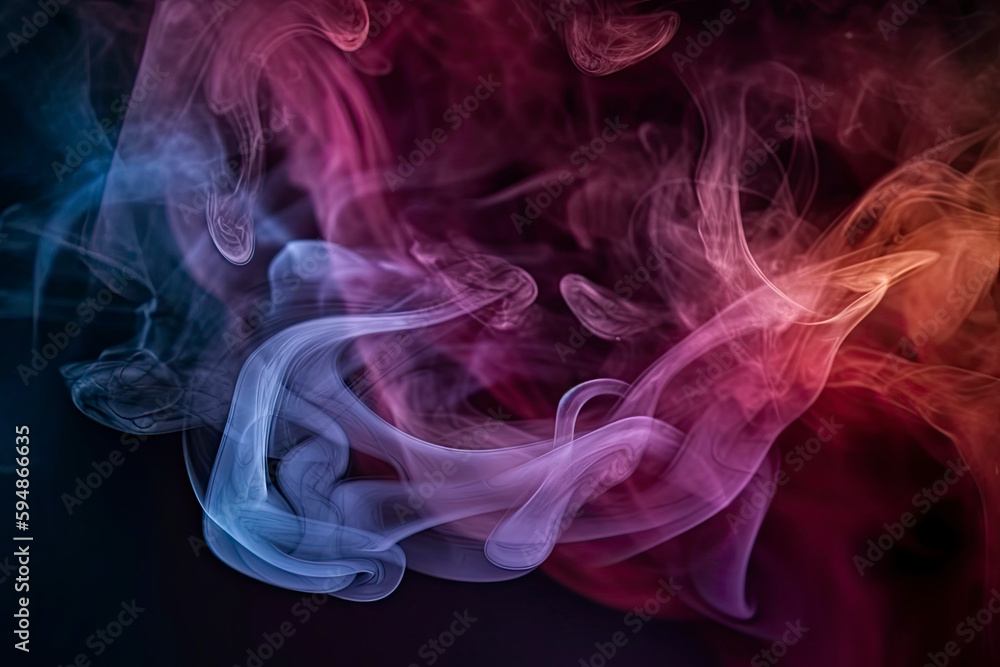 Dramatic smoke and fog in contrasting vivid red, blue, and purple colors. Vivid and intense abstract background Dramatic smoke and fog in contrasting vivid red, blue, and purple colors. Vivid and intense abstract background