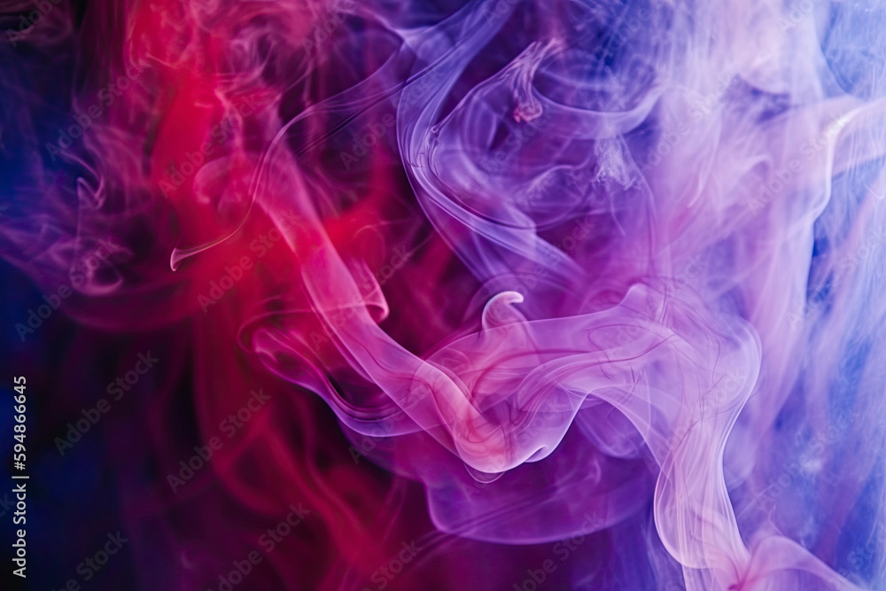 Dramatic smoke and fog in contrasting vivid red, blue, and purple colors. Vivid and intense abstract background Dramatic smoke and fog in contrasting vivid red, blue, and purple colors. Vivid and intense abstract background