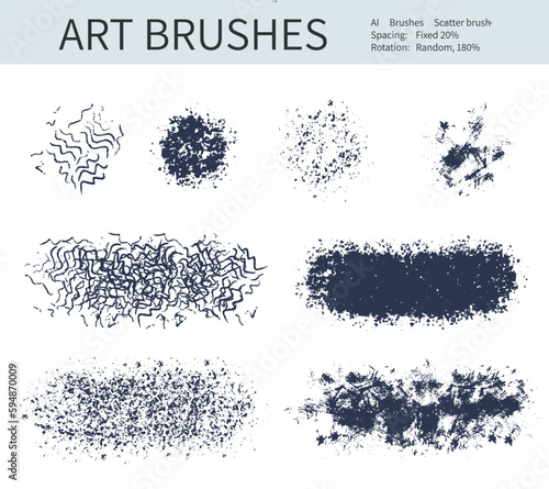 Set of vector grungy graphite pencil art brushes. Pencil texture of various shapes.