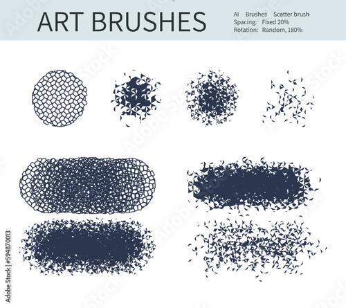 Set of vector grungy graphite pencil art brushes. Pencil texture of various shapes.