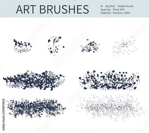 Set of vector grungy graphite pencil art brushes. Pencil texture of various shapes.
