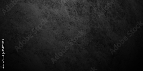Distressed Black stone concrete wall intarreir grunge texture and backdrop background anthracite panorama. Panorama dark grey black slate background or texture. 