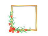 Flower Background with Frame Illustration