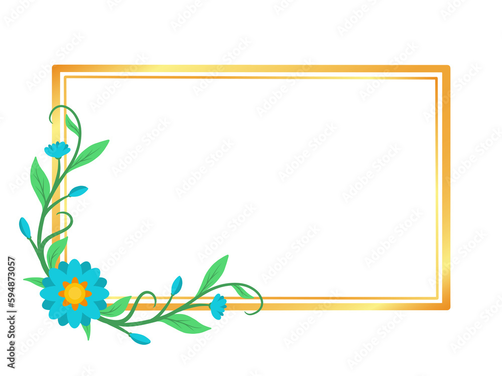 Flower Background with Frame Illustration Flower Background with Frame Illustration