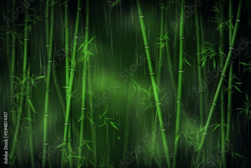 green bamboo background   generated by artificial intelligence. Generative AI