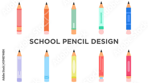 School Pencil Design. Easy To Edit. EPS 10
