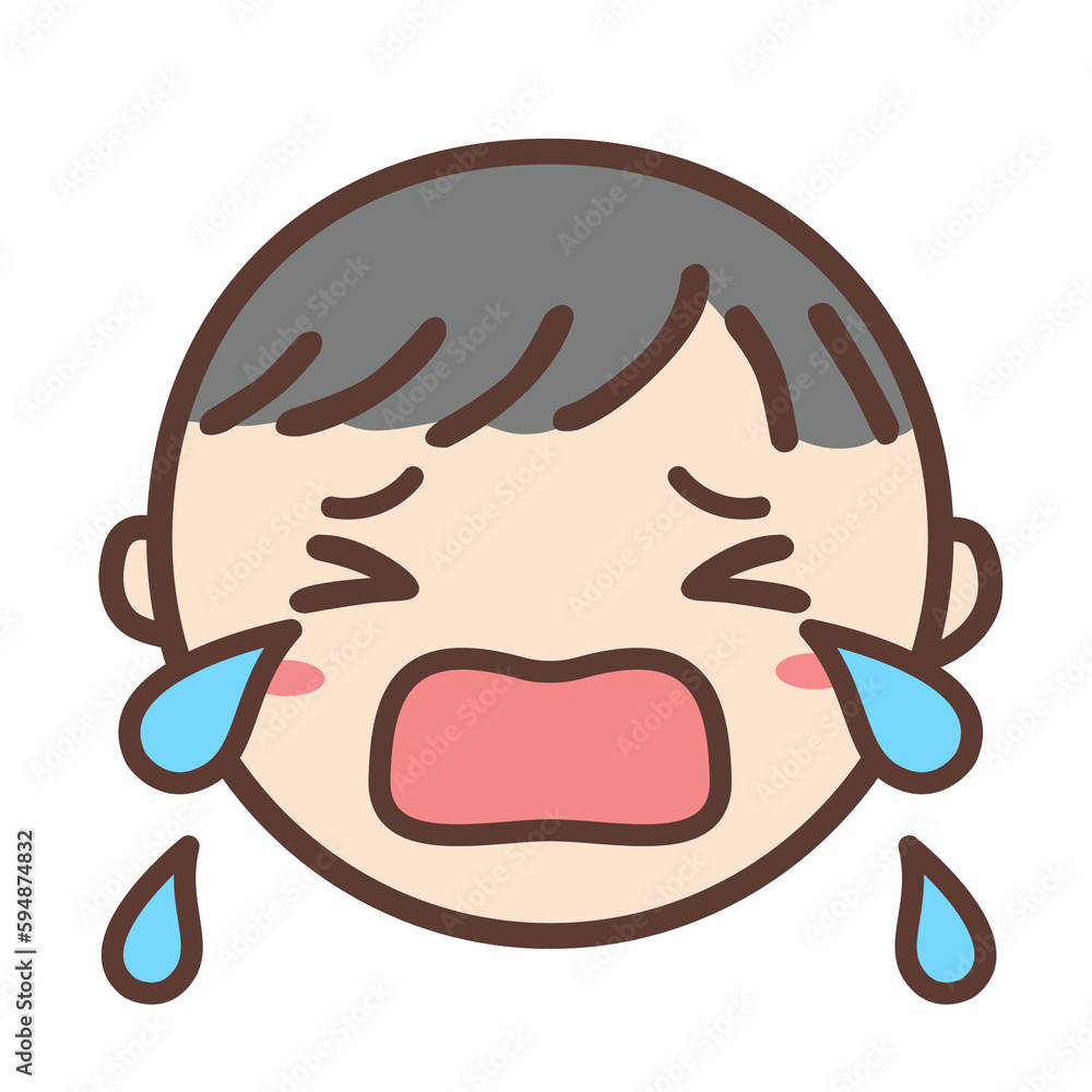 「泣く」絵カード(生活場面)【療育・発達障害・自閉症】 Stock Illustration | Adobe Stock