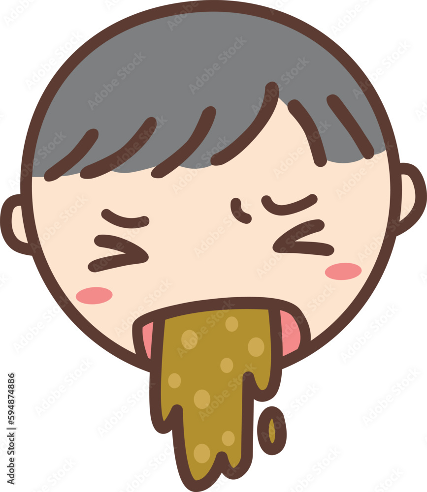 「嘔吐する」絵カード(生活場面)【療育・発達障害・自閉症】 Stock ベクター | Adobe Stock