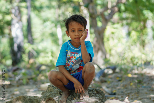 portrait of a child on Sawu Island, East Nusa Tenggara, Indonesia photo