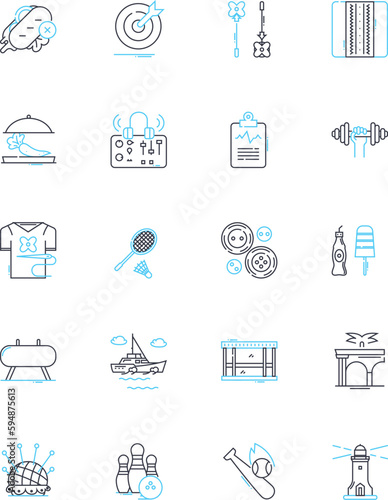 Solo athletics linear icons set. Sprinting, Running, Jumping, Hurdling, Pole-vaulting, Long-distance, Triathlon line vector and concept signs. Endurance,Agility,Speed outline illustrations