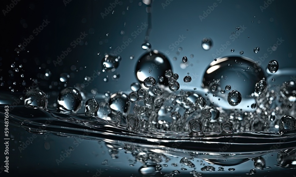 When air is trapped in water, it forms bubbles that rise to the surface. Creating using generative AI tools