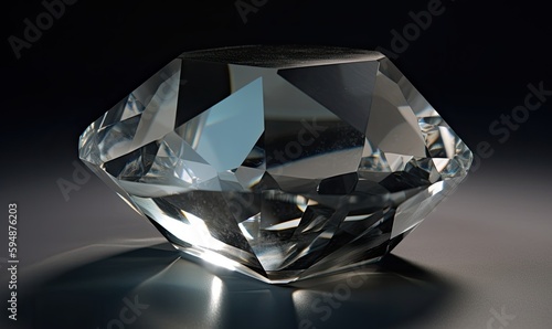 Transparent glass illuminates the beauty of diamond gems Creating using generative AI tools