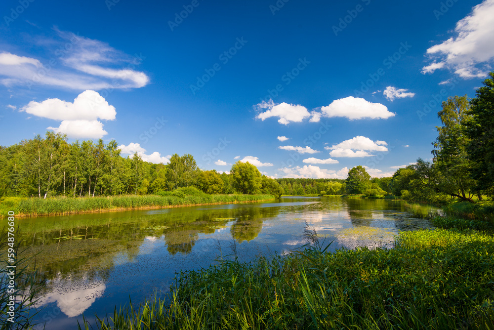 Svislotch river in Minsk city