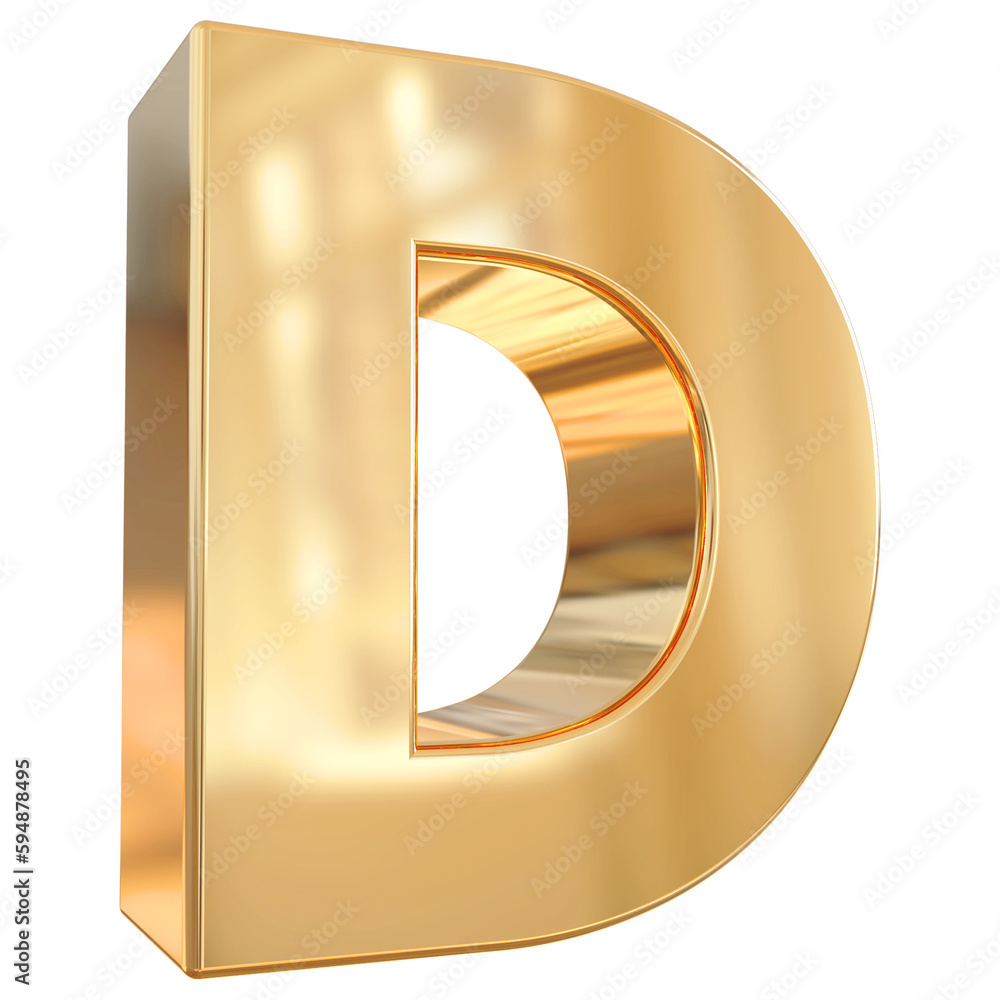 3d font letter D gold alphabet 3d font letter D gold alphabet