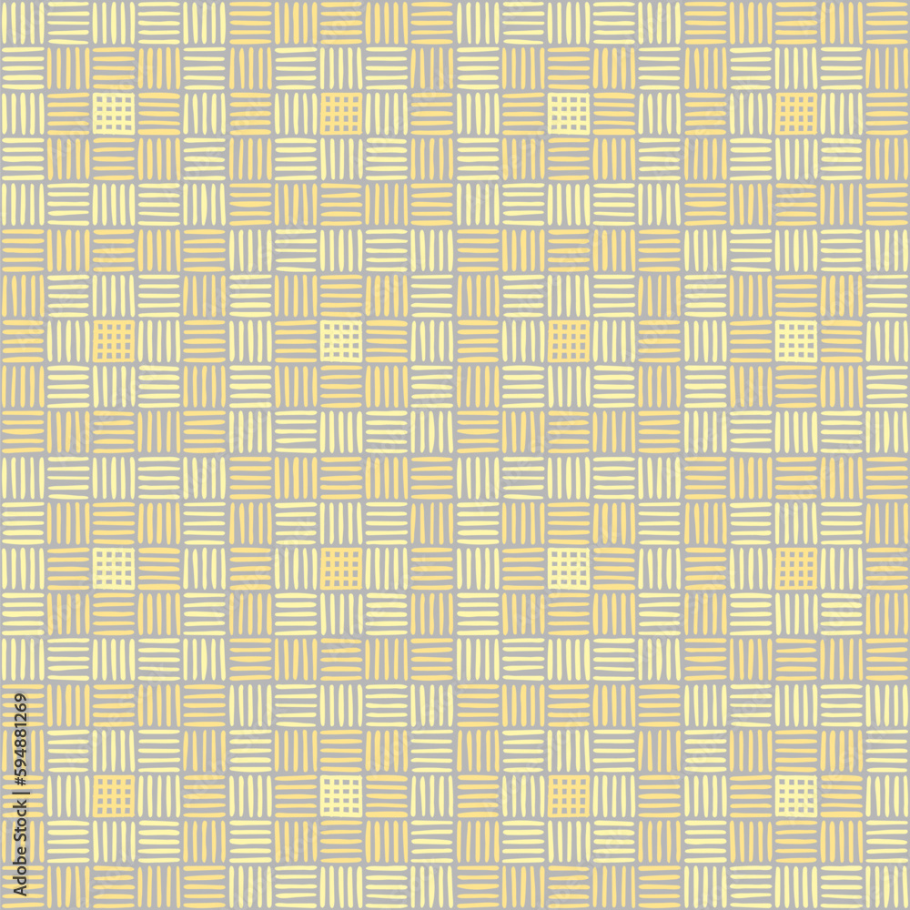 hand drawn striped squares. yellow repetitive background. vector seamless pattern. geometric carpet. fabric swatch. wrapping paper. continuous design template for textile, home decor hand drawn striped squares. yellow repetitive background. vector seamless pattern. geometric carpet. fabric swatch. wrapping paper. continuous design template for textile, home decor