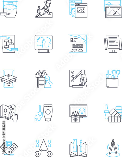 Conservatory linear icons set. Glasshouse, Greenhouse, Sunroom, Solarium, Garden room, Wintergarden, Botanical line vector and concept signs. Oasis,Zen,Retreat outline illustrations