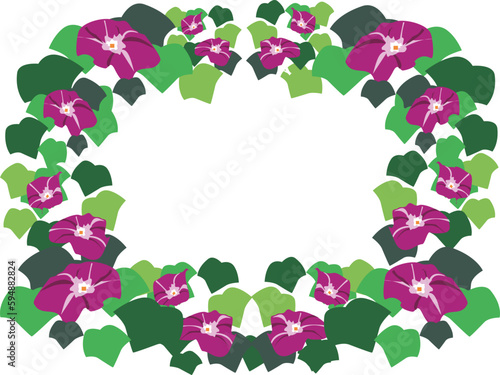 朝顔あつめアートpurple