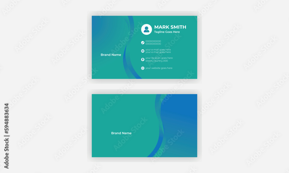 card template, Modern and Unique business card design template for