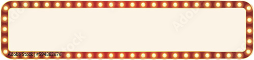 Retro lightbox vector template with lightbulb for party poster, banner advertising, promotion and sale billboard, cinema, bar show or restaurant.