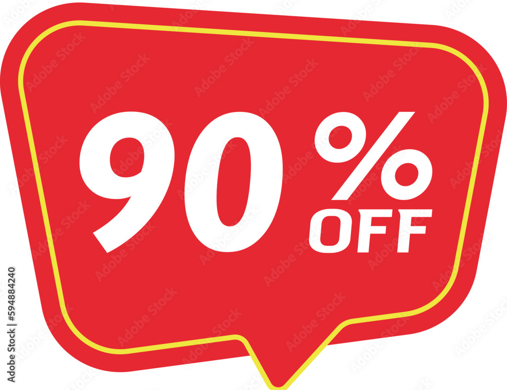 90% Discount Banner. Special offer or shopping discount banner. 90% Discount Banner. Special offer or shopping discount banner.