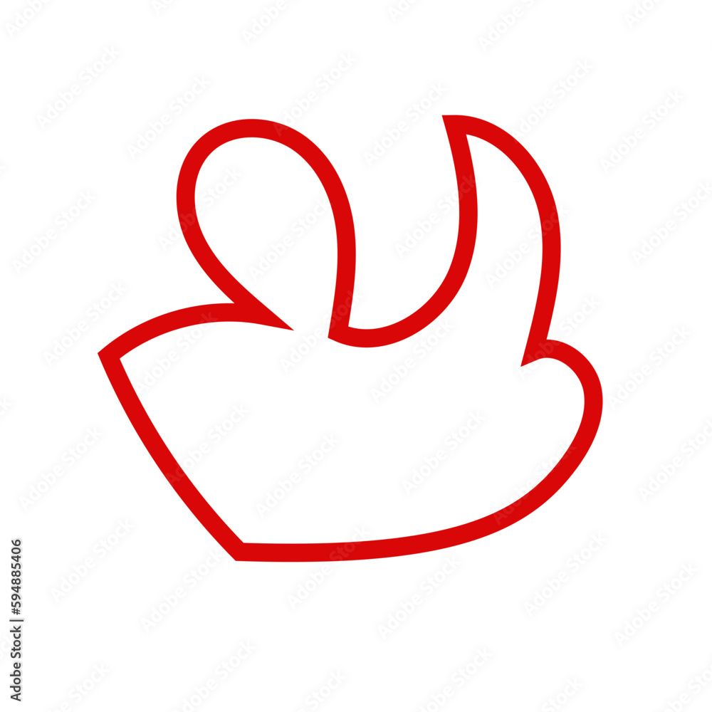 Red Abstract Shapes Outline Vectors Red Abstract Shapes Outline Vectors