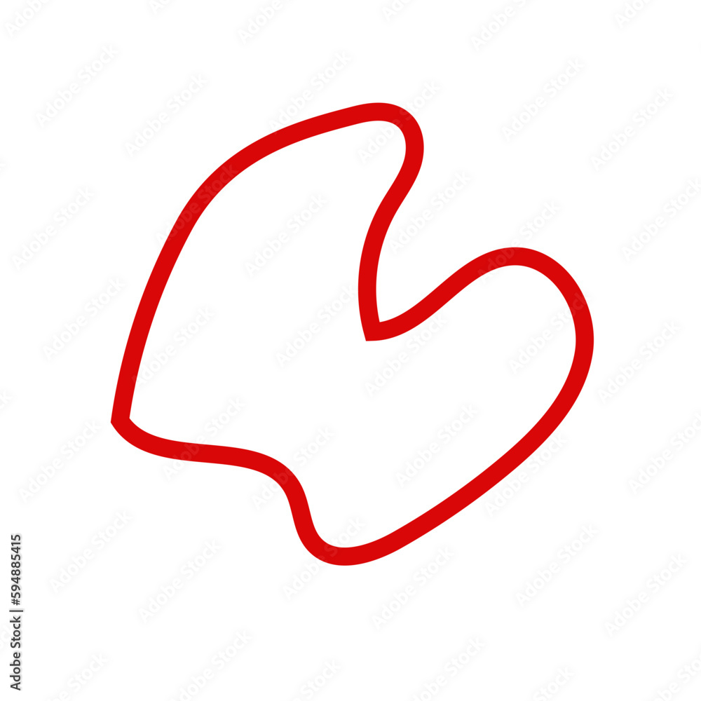Red Abstract Shapes Outline Vectors Red Abstract Shapes Outline Vectors