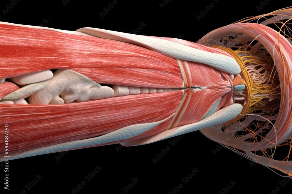 Structure Skeletal Muscle Anatomy - Generative AI Stock Illustration ...