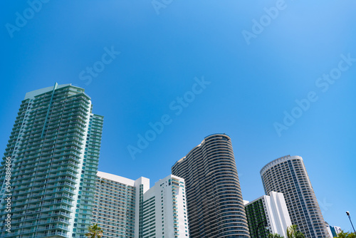 photo of skyscraper architectural building, copy space. high skyscraper architectural building © be free