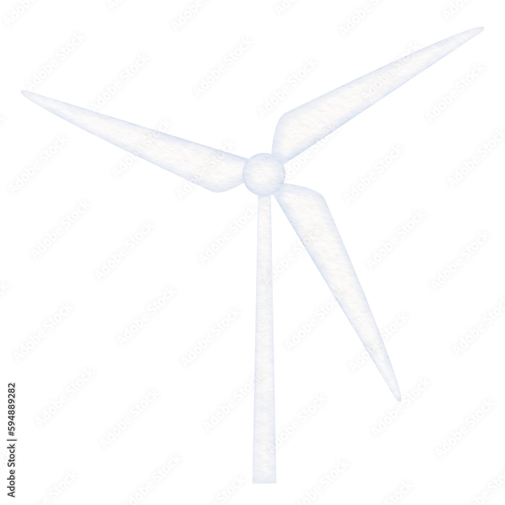 wind turbine watercolor illustration wind turbine watercolor illustration