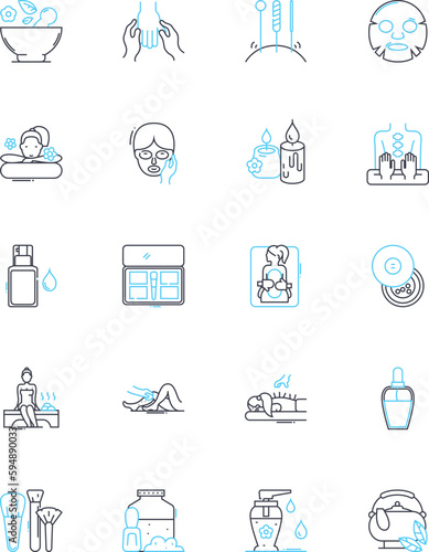 Fotografía Beautiful linear icons set