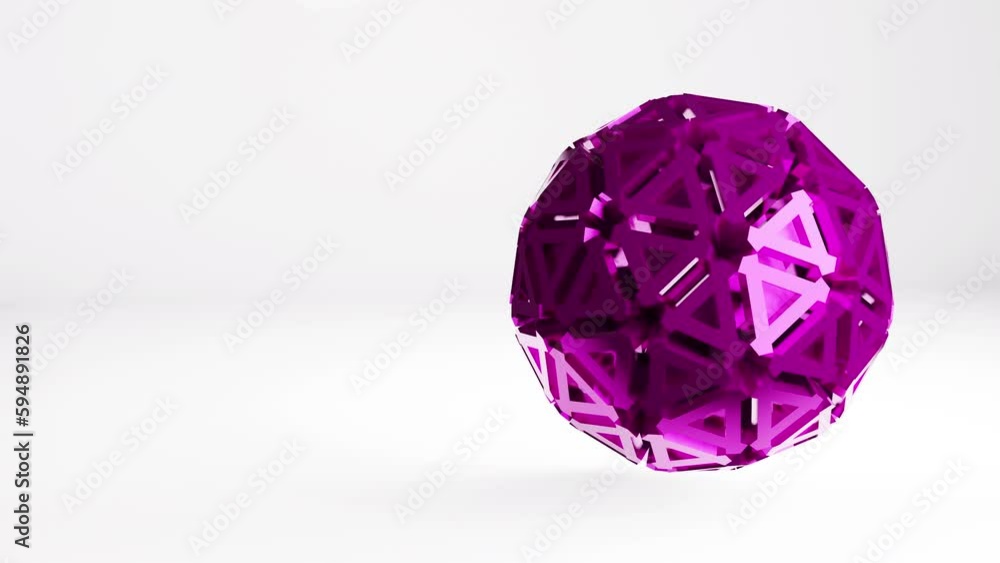 Sleek and modern 3D sphere rotates, glass shiny surface. Abstract motion graphics animation Sleek and modern 3D sphere rotates, glass shiny surface. Abstract motion graphics animation