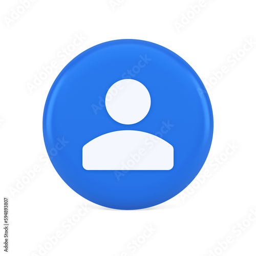 Contact staff call button corporate member communication chat internet service 3d icon