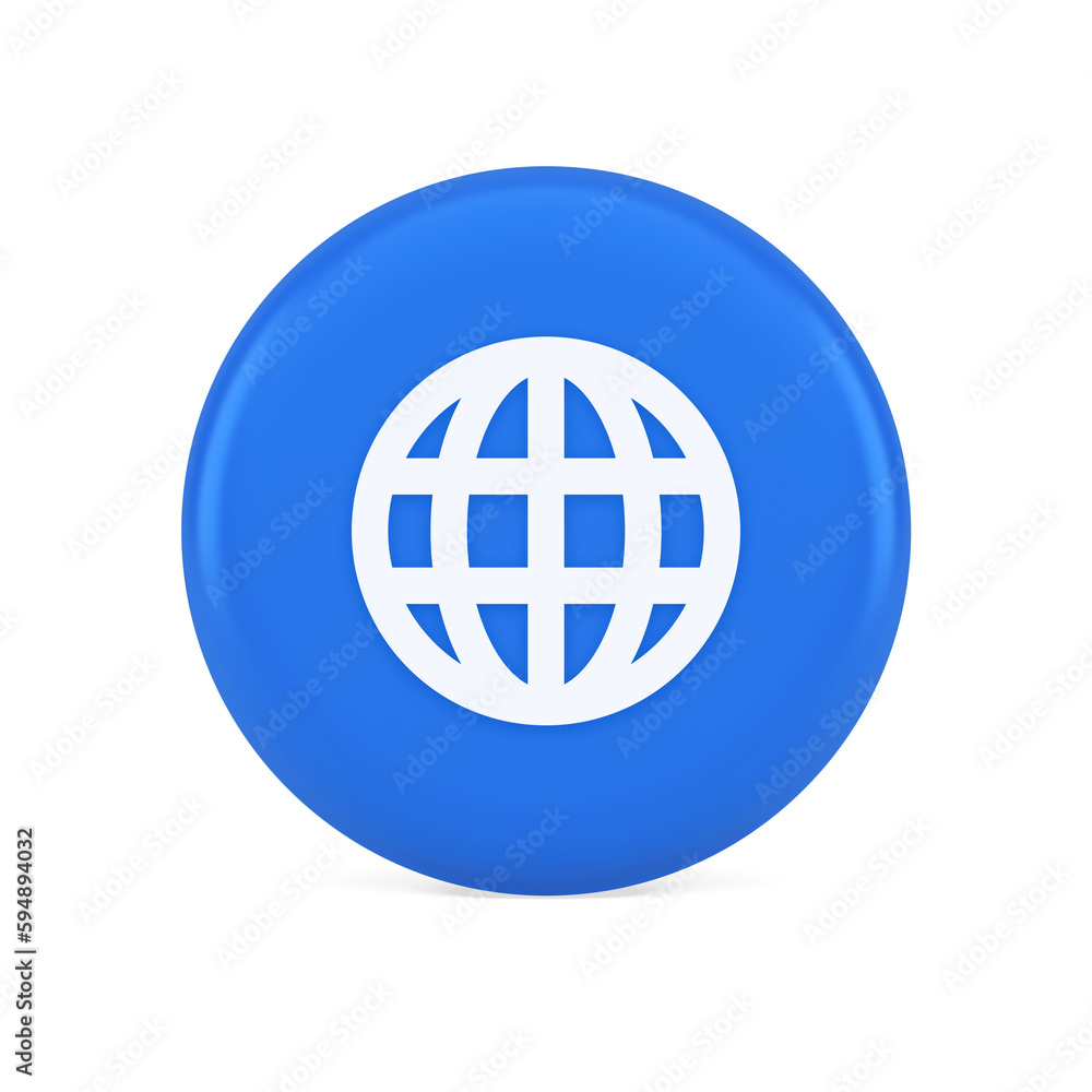Internet connection global browsing information button cyberspace data search 3d icon Internet connection global browsing information button cyberspace data search 3d icon