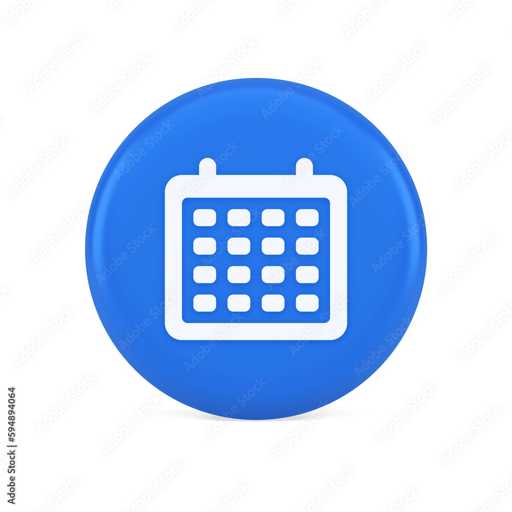 Schedule planner organizer button to do list agenda reminder service 3d realistic icon Schedule planner organizer button to do list agenda reminder service 3d realistic icon