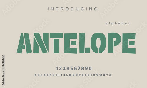 Antelope font. Elegant alphabet letters font and number. Classic Copper Lettering Minimal Fashion Designs. Typography fonts regular uppercase and lowercase. vector illustration
