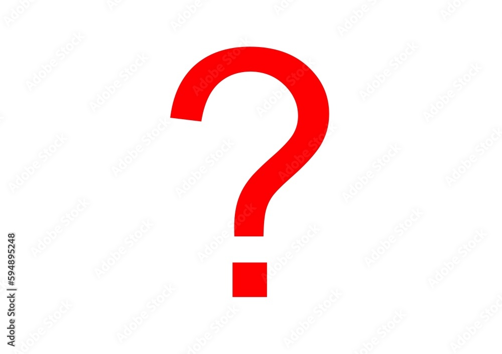 red question mark in the white background red question mark in the white background