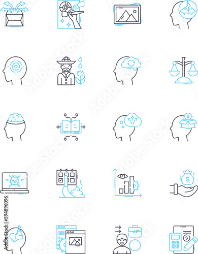 Piering platforms linear icons set. Stability, Strength, Durability, Height, Safety, Support, Viability line vector and concept signs. Capacity,Foundation,Framework outline illustrations
