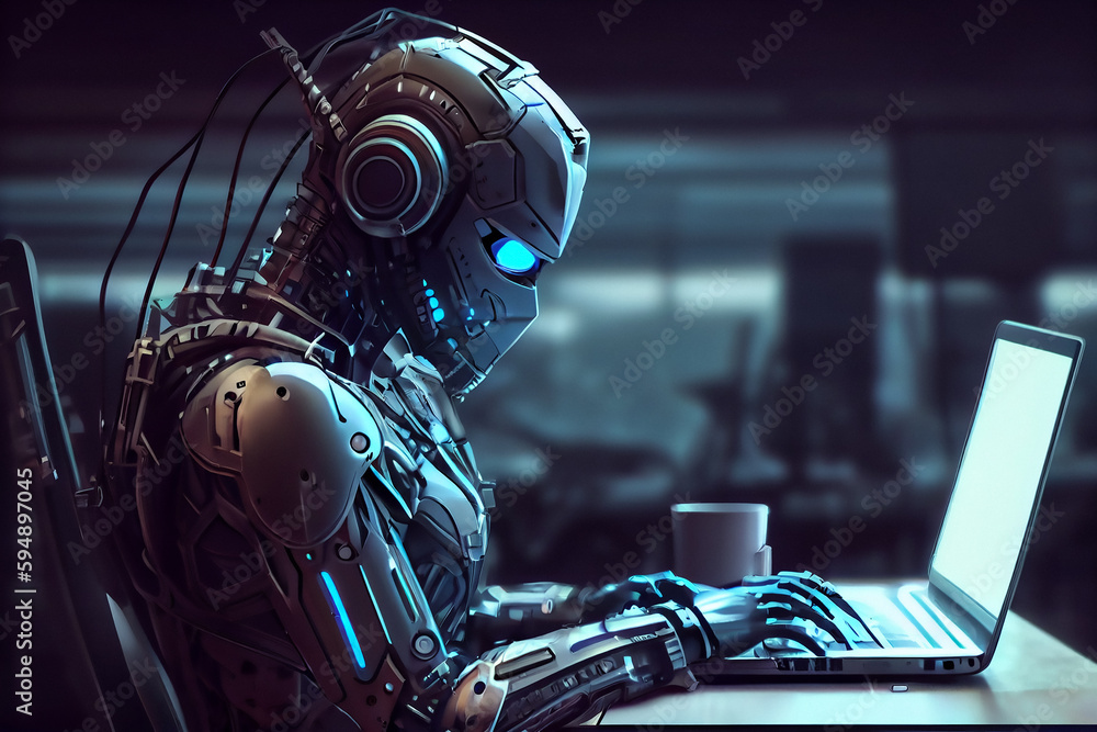 This futuristic cyborg, with humanoid features, is the perfect addition ...