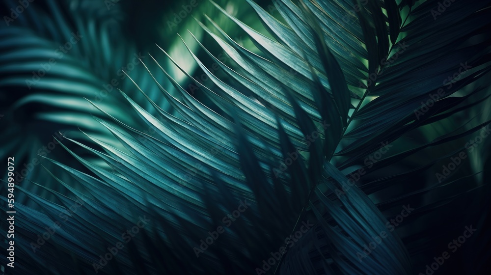 Palms in Detail, A Close-up of Lush Green Foliage. Generative ai Palms in Detail, A Close-up of Lush Green Foliage. Generative ai