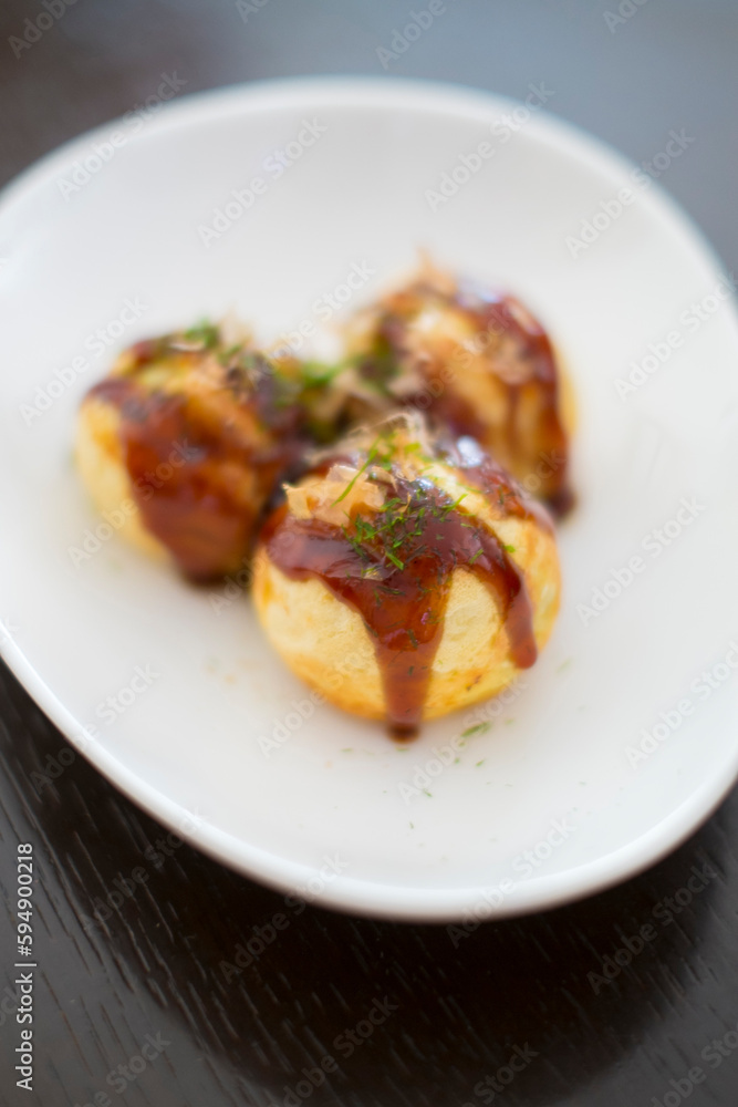 手作りタコ焼きとソース