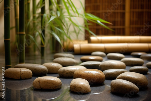 bamboo and stones