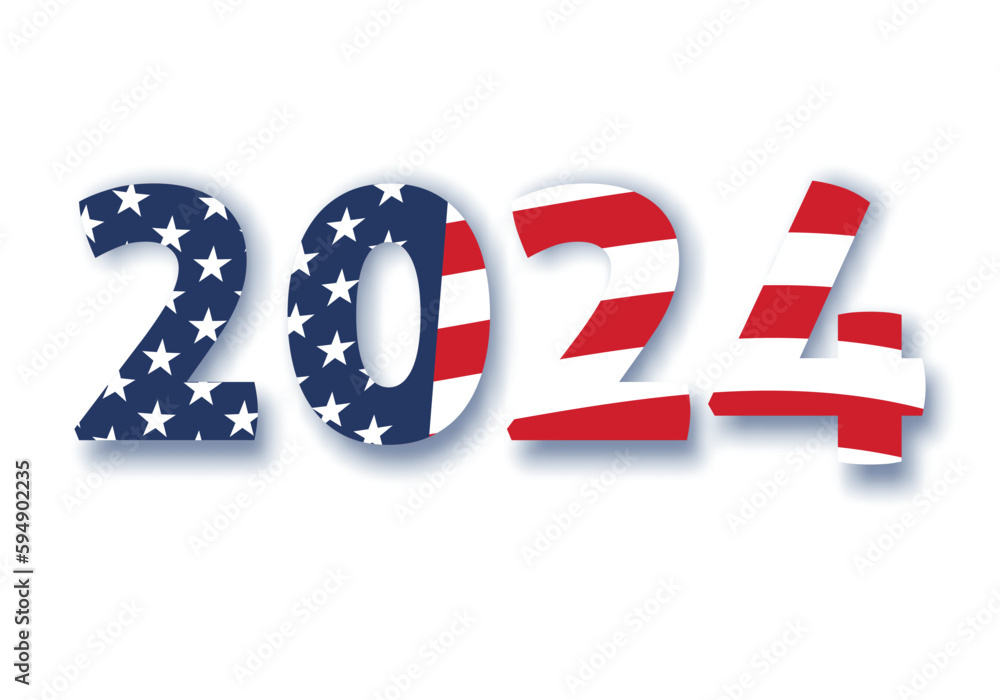 Vote. Every voice matters. Vector banner template for US presidential