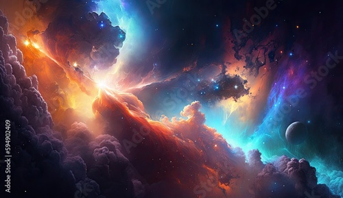 Space Nebula made with Generative AI Technology